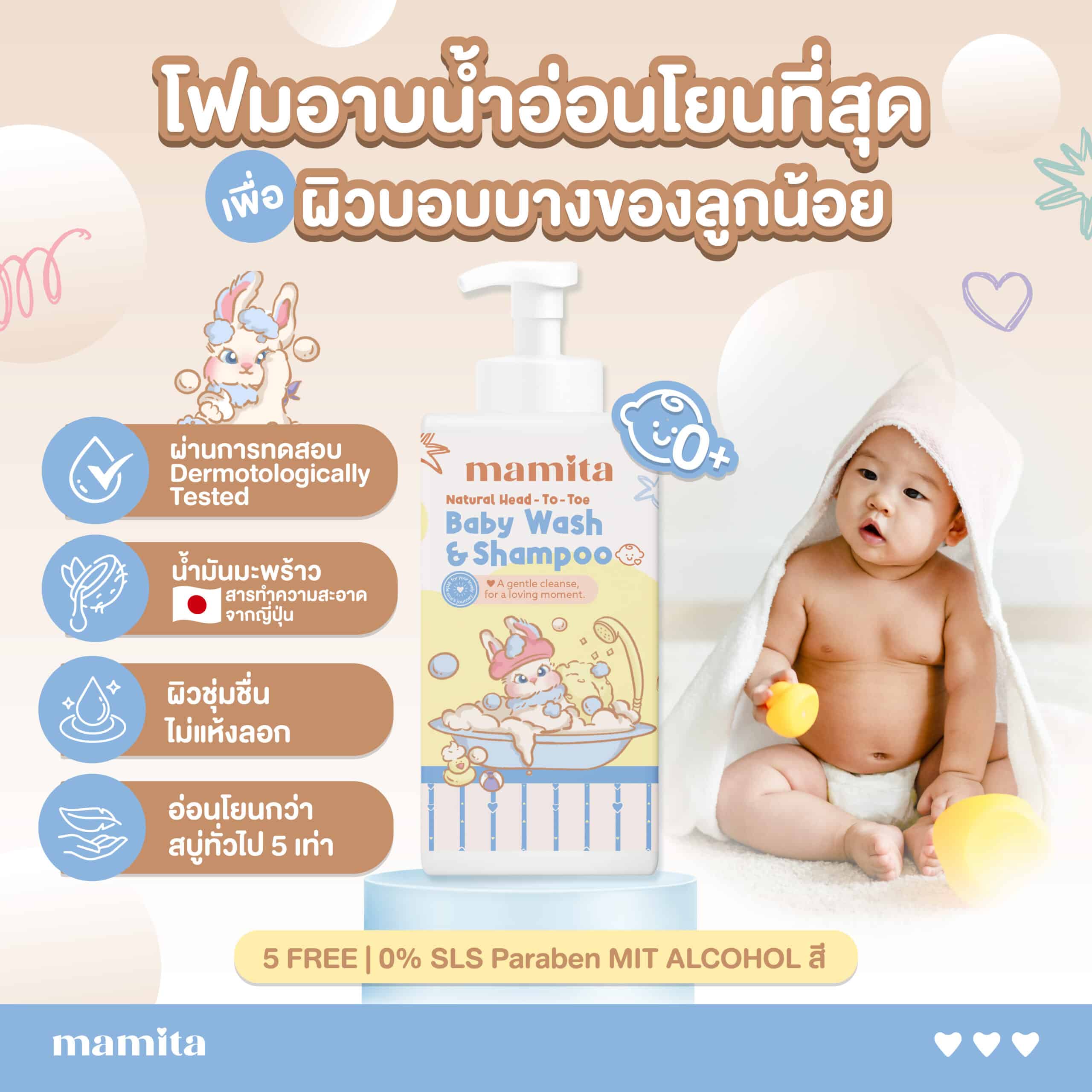 Natural Head to Toe Baby Wash & Shampoo 5 Litre Gallon - Image 3